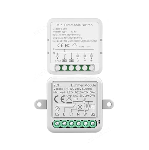 Mini controlador de atenuación compatible con control de 2 vías para regular luz LED de pared 2