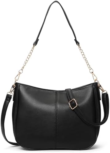 SENDEFN Schoudertas voor dames, kleine schoudertas, dames, leer, messengertas, telefoon, met verstelbare schouderriem, tas, stad, reizen, winkelen, mode, chic, Lichtbruin, Petit à Moyen