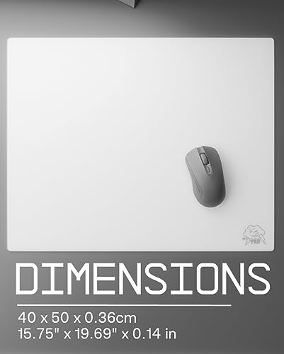 Image of SkyPAD Glass 3.0 XL Gaming Mouse Pad with Cloud Logo | Professional Large Mouse Mat | 400 x 500 mm | White | Special Glass Surface with Improved Precision and Speed