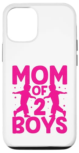 Mom Of Two Boys ̓ Ƒq ̌t X}zP[X iPhone 12/12 Pro p
