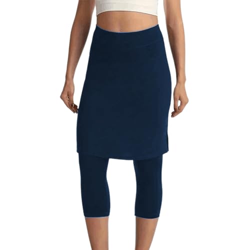 PLCPDM Falda de entrenamiento elástica transpirable, pantalones deportivos adecuados para correr, con bolsillo de almacenamiento oculto, adelgazante, falda deportiva de alta elasticidad