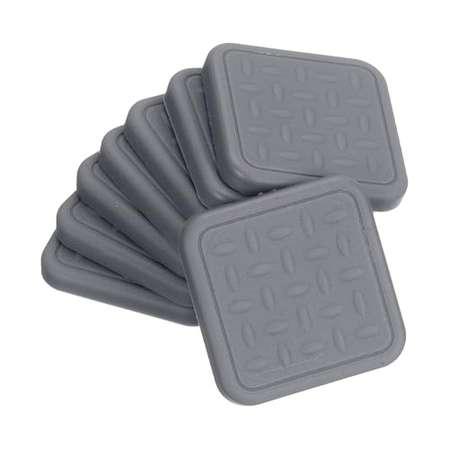 sourcing map 8Pcs Non-Slip Furniture Pads, 1.18 Square Anti Skid Rubber Caster Cups, Anti-Sliding Furniture Coasters, Anti Slide Floor Protectors Pads for Bed Couch Table (Grey)