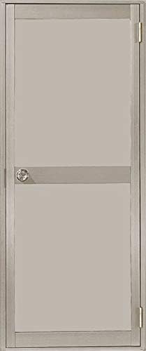 Amazon ロンカラーガラスドア 内付型 ランマなし W 650mm H 1 841mm ガラス種類 上 同色アルミパネル ガラス種類 下 同色アルミパネル 製品色 シャイングレー K 勝手 左勝手 Lixil リクシル Tostem トステム ドア