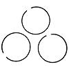 3 Stuks Zuigerveer Set, 51mm Luchtcompressor Vervanging, voor 1.1/1.5KW Motor, 0.12/0.17 Luchtcompressor Luchtpomp