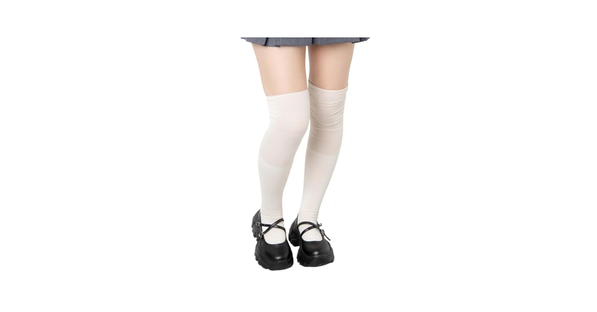 Amazon.co.jp: [ウィゴー] クシュクシュ ニーハイ ソックス 靴下