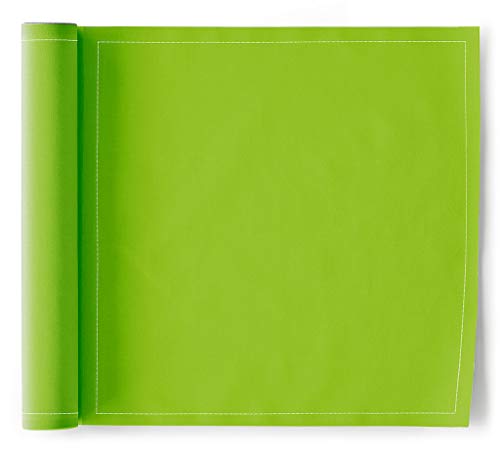 MY DRAP Cloth Washable and Reusable Dinner Napkin - 12.6 x 12.6 in (12 Per Roll, Cotton Pistache)