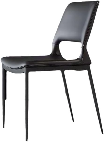 Cómoda silla de escritorio italiana simple moderna silla de comedor silla de cuero de microfibra nórdico minimalista silla de restaurante ligero