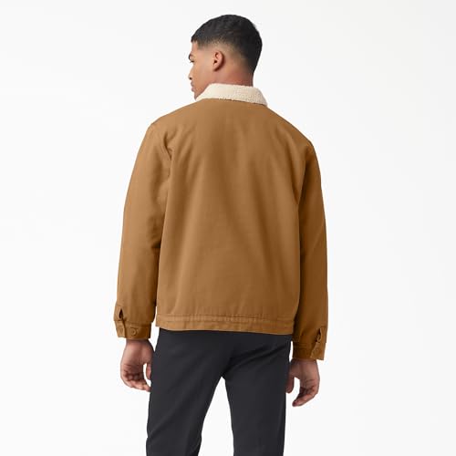 Dickies Men’s High Pile Fleece Lined Jacket Stonewashed Brown Duck M - image 2