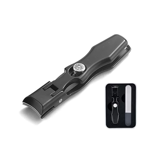 NNLLY Lux ジャーマングリップ 爪切り キャッチャー メンズ 爪切り 爪切り 太爪用 ドイツ製爪切り つま先 爪切り 2024年新 豪華 超鋭 爪切り (シルバー) (ブラック)