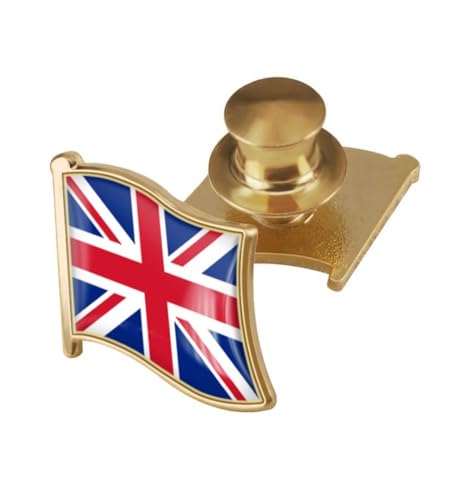 Image of vmcoatdu Country Flag Backs Locking Pin Keepers Locking Clasp Pin Badge International Travel Brooch Metal Alloy Souvenir Pin 0.75x0.7 Inch Small Pin