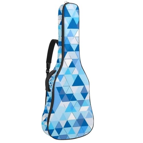 Sac à dos de guitare acoustique pour musiciens nomades motif bleu