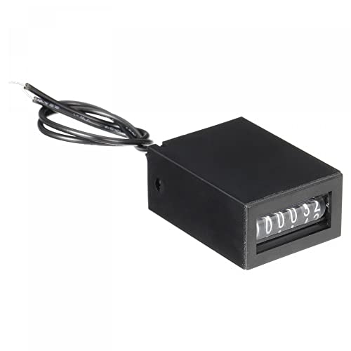 Image of uxcell Electromagnetic Counter 6 Digits 0-999999 Counting Range Electronic Pulse Counter Digital Totalizer DC 7-24V