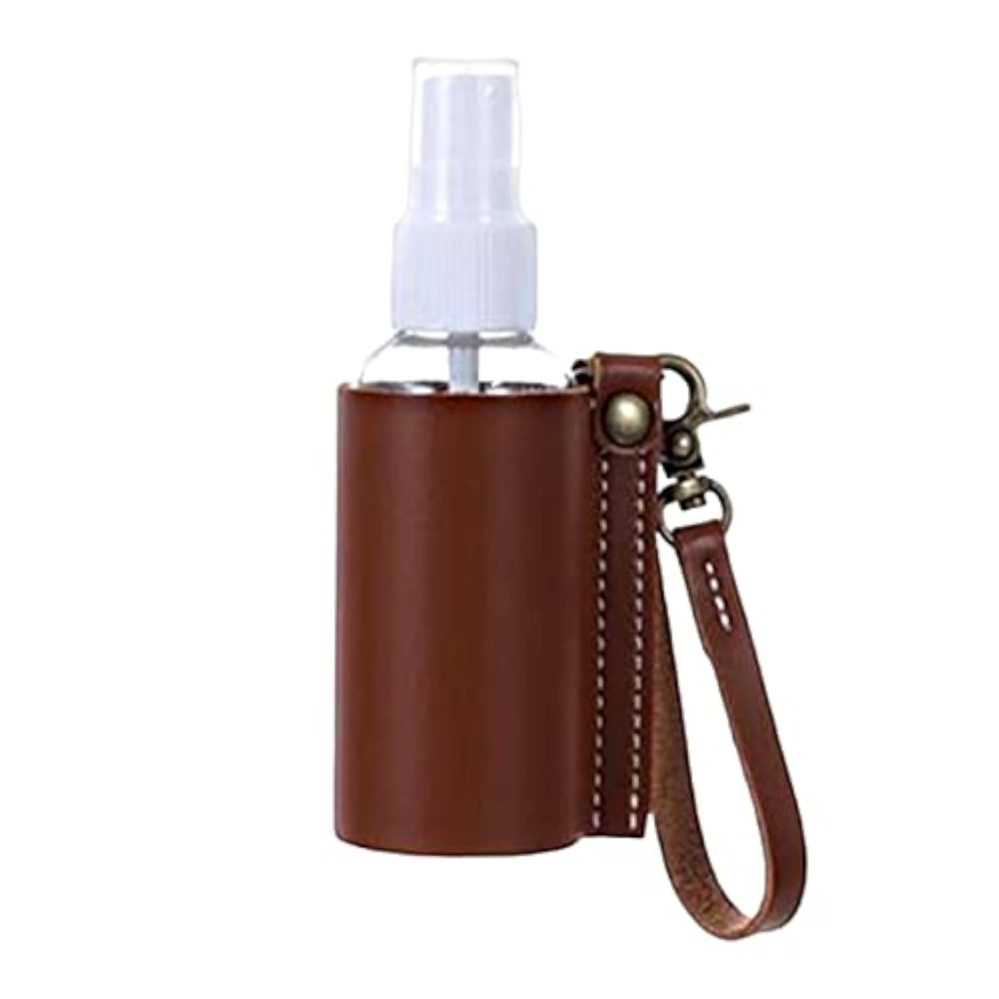 Bottle Holder with Pu Leather Sleeve, Dark Brown