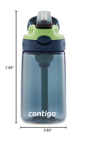 Image of Contigo AUTOSPOUT Camping Hydration Water Bottles, 14oz (Pack of 1), Blueberry