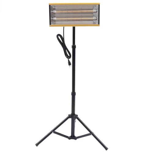 Infrared Paint Curing Lamp, 2000W 110V Short Wave Infrared Paint Drying Lamp, Handheld Auto Body Paint Repair Dryer with Telescopic Stand, Height and Angle Adjustable, with Timing Function