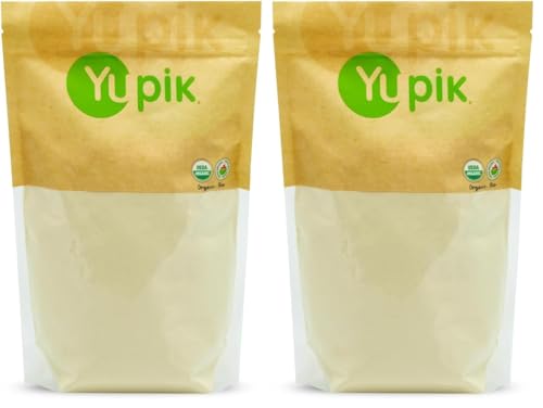 Yupik Organic Millet Flour, 2.2 lb, Gluten-Free, Non-GMO, Kosher, Vegan, Raw, Salt-Free, Plant-Based Protein, Source of Fiber & Iron, Ideal for Baking & Cooking (Pack of 2)