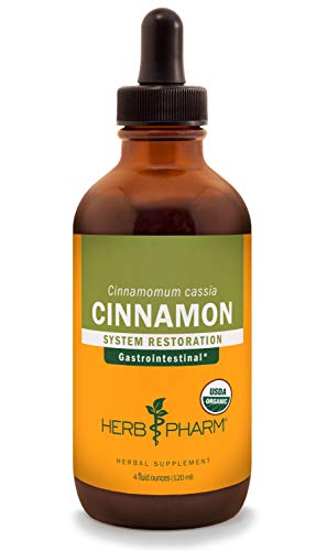 Herb Pharm Certified Organic Cinnamon Liquid Extract for Cardiovascular and Circulatory Support - 4 Ounce