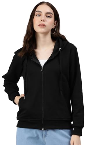 Image of ADBUCKS Women's Cotton Winter Jacket Sweatshirts Casual Drawstring Clothes Zip Up Hoodie With Front Pocket Ii Womens Hoodies Ii Womens Jacket Ii Winter Sweater Hoodie For Women & Girls