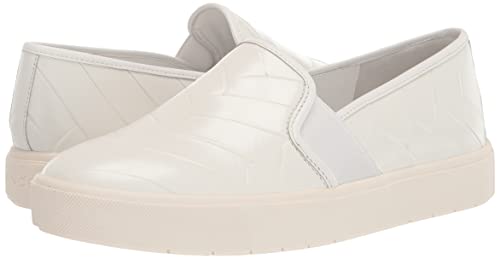 Vince Women's Blair Slip On Sneakers, Optic White Woven Leather, 5.5 #TOP6