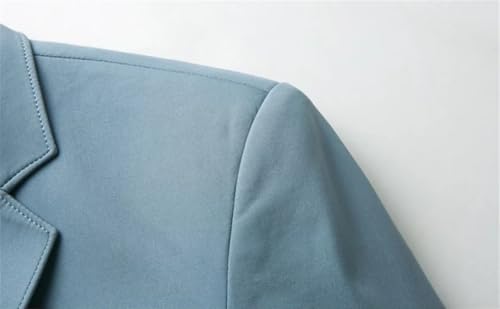 Dndrdhfb Men's Slim-Fit Single-Breasted Suit Jacket Solid Color Notch Collar Party Suit Jacket3