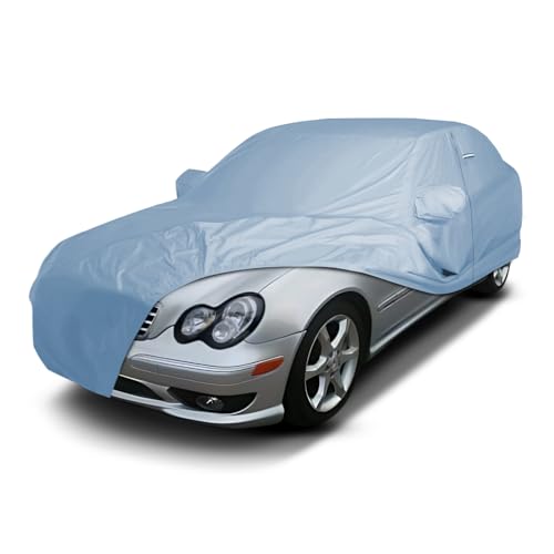 Image of iCarCover Premium Car Cover for 2002-2005 Mercedes-Benz C-Class Sport Coupe Heavy Duty Waterproof All-Weather Automobiles Custom Fit Indoor Outdoor UV Snow Protection Covers with Straps and Bag