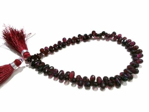 Grenat véritable perles facettées 4x6mm pour création bijoux