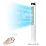 Tower Fan for Bedroom - White Tower Fan with Remote, Quiet Fans Tower, Cooling Fan, Bladeless Fan,...