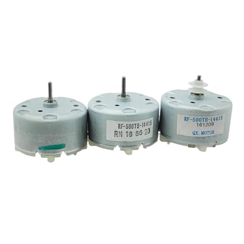 Moteur RF-500TB-14415 à broche ronde avec rotation stable et tension variable de 5V à 12V