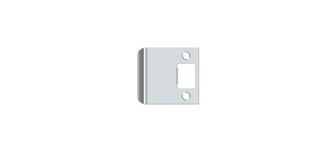 Deltana SPE250 2-1/2" x 2-1/4" Extended Lip Strike Plate, Polished Chrome, Bright Chrome, 2-1/2" Height - Image 2