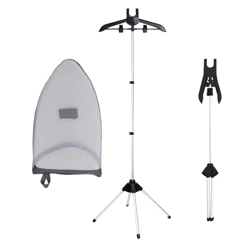 Vaporera de pie - Perchero, Perchas para máquinas de planchar | Soporte De Plancha De Vapor, Tendedero De Ropa Plegable, Ropa De Altura Ajustable, Accesorios para Máquinas, Soporte para Hoteles Y Hoga
