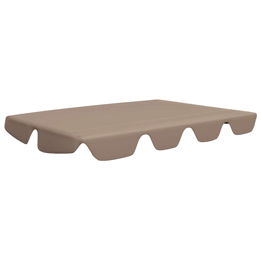 vidaXL Replacement Canopy for Garden Swing, Canopy Top for Balcony Patio Outdoor Sunshade Activity Party, Swing Canopy Swing Cover, Taupe