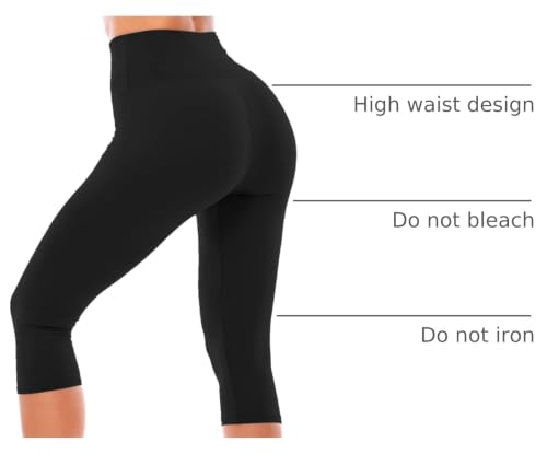Image of SINOPHANT High Waisted Leggings for Women - Full Length Capri Buttery Soft Yoga Pants for Workout Athletic