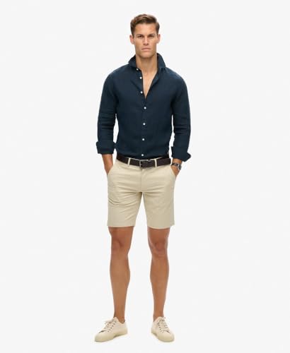 Superdry Para Hombre. M4010607A Camisa De Manga Larga De Lino Informal Marino (Xxl), Casual - 2