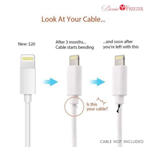 Image of Brain Freezer Data Cable Protector Cover for USB Charger Cable Cord (Multicolour) - Pack of 50