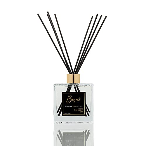 BRIGANTI Premium Reed Diffuser Set, Flameless Home Fragrance and Aromatherapy - Oversized 6.5 Fluid Oz. (Blossom Tea)