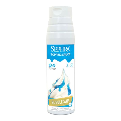 Sephra Bubblegum Dessert Topping Sauce 1kg – Convenient Squeezy Bottle – Syrups for Ice Cream, Waffles, Pancakes, Crepes, Milkshakes, Smoothies, Sorbets, Frappes, Cakes or Dipping (Bubblegum)
