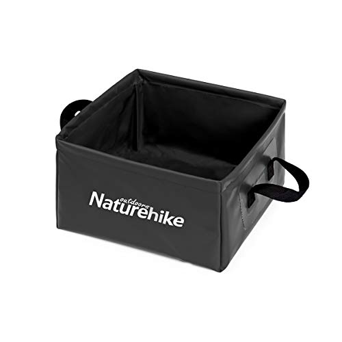 Naturehike公式ショップ バケツ 折りたたみ式 バッカン ポータブルバケツ 水汲み アウトドア 釣り用バケツ 大容量13L 自立式 持ち運び 防水 便利 軽量 丈夫 コンパクト 多機能 キャンプ 洗車 園芸 公園 海 子供遊び (ブラック)