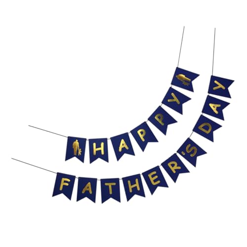 Toyvian Juego de Pancartas Día del Padre Adornos Colgantes de Papel Banner Decorativo para Fiesta Suministros para Celebración Familiar Decoración Temática Hogar