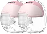MomMed Double Wearable Breast Pump, 24mm All-in-One Painless Breastfeeding HandsFree Pump with 3 Modes & 12 Levels, Leak-Proof Design & Low Noise