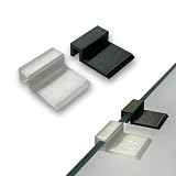 Generisch Halterung für Abdeckscheibe 2 19mm Aquarium Abdeckung 4 Stück (4mm Glasstärke, Transparent)