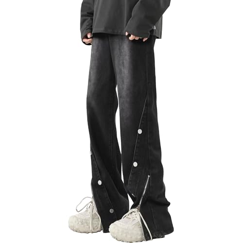 Jean jean coupe droite pantalon baggy retro homme streetwear ample original Y2K