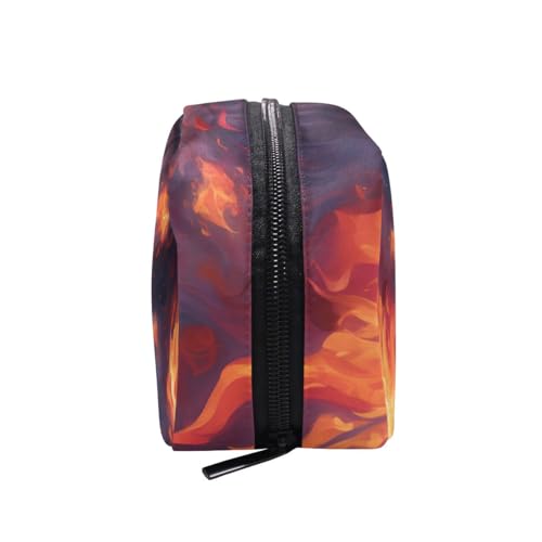 ALAZA Makeup Bag Cosmetic Bags for Women Small Zipper Pouch Travel Fire Cosmetic Organizer Case Portable For Purse4