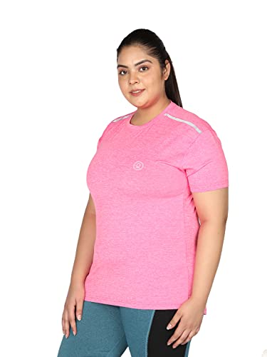 Image of CHKOKKO Women's Polyester Round Neck Regular Fit Gym Sports T-Shirt