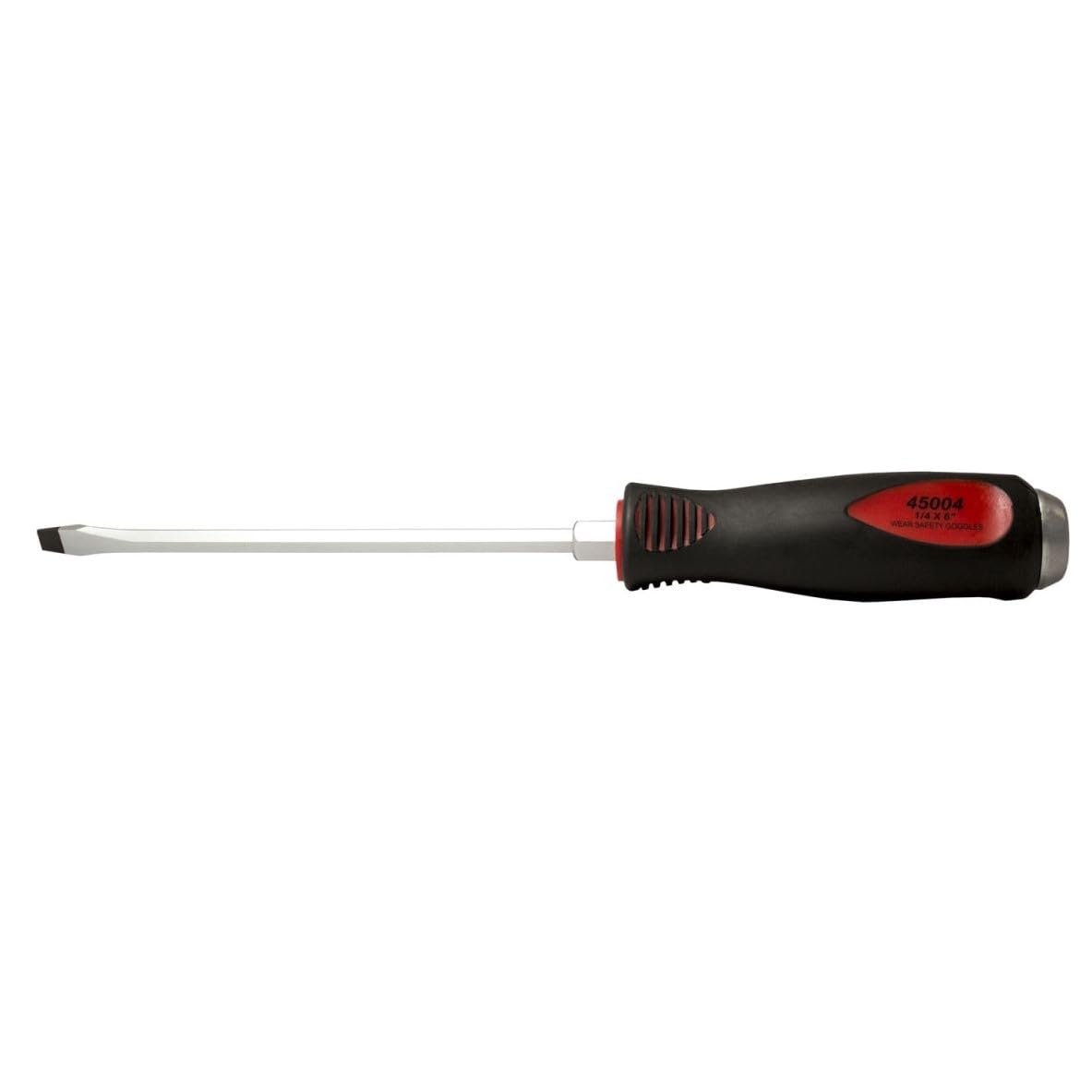 Mayhew Select 45004 1/4-by-6-Inch Slotted Screwdriver, Black, 1/4" X 6"