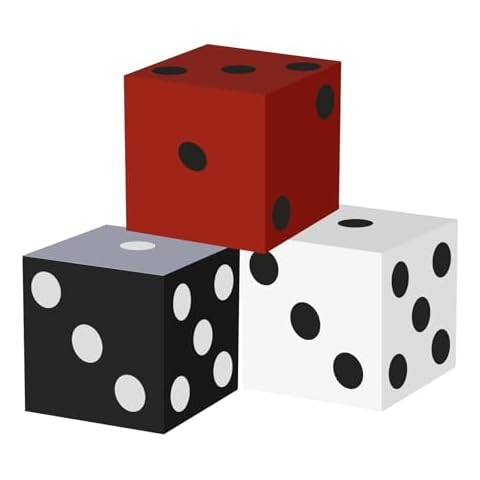 WOOPSOO 3 Pack Large Casino Dice Boxes Dice Favor Boxes Casino Theme Party Decoration Vegas Jumbo Giant Dice Centerpieces Table Top Night Las Vegas Prom Birthday Party Supply, 11 Inch Cover