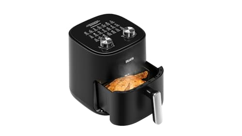 Image of Sujata Fryomatic 1500W Air Fryer | 5 Litre Large Capacity | Adjustable Temperature & Timer Control | Oil Free Healthy Cooking | Rapid Hot Air Circulation | 2 Years Warranty | Black