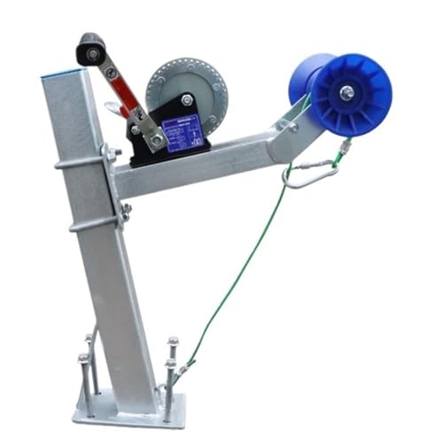 Motorboat Trailer Accessories, Trailer Winch + Fixed Frame, Winch Bracket Suitable for 50/80 Square Tube MINGPING(2000lbs for 80x100+add Chain)