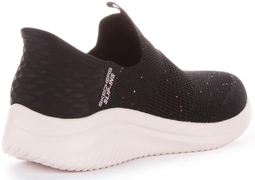 Skechers Women's Shoes Sneaker, Black Rose, 41 EU