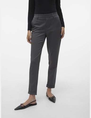 VERO MODA Damen Vmmaya Mr Loose Solid Pant Noos Hose, Grey Pinstripe, M / 32L EU