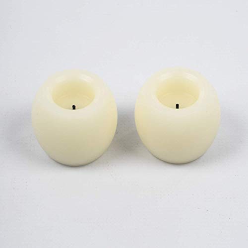 Sterno Home, Cream, Impressions 2-Inch Mini Hurricanes Flameless Candles With Vanilla Fragrance, 2-Pack #TOP30
